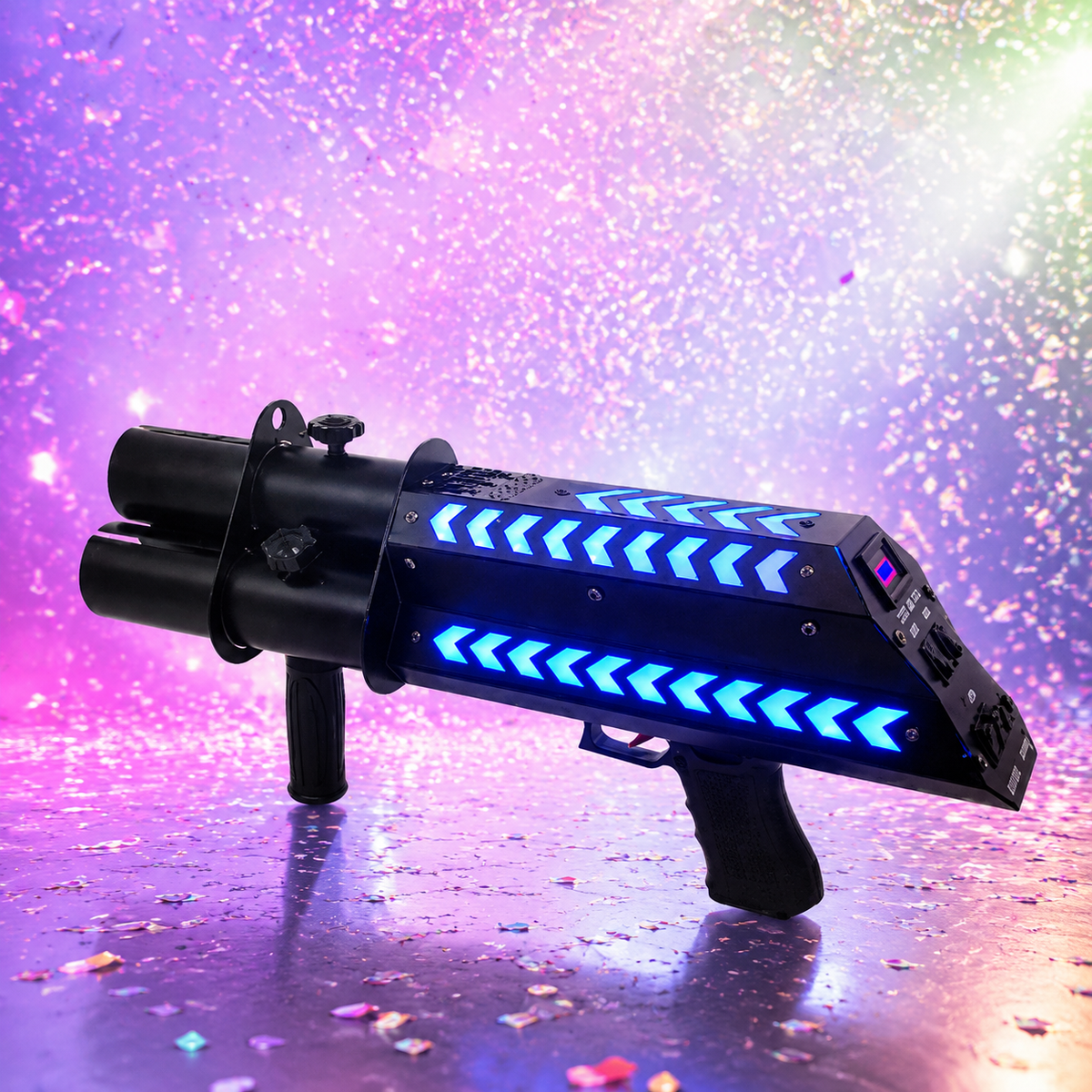 KTVLIGHTS 4-Head Electronic Confetti Launcher for Events-H11