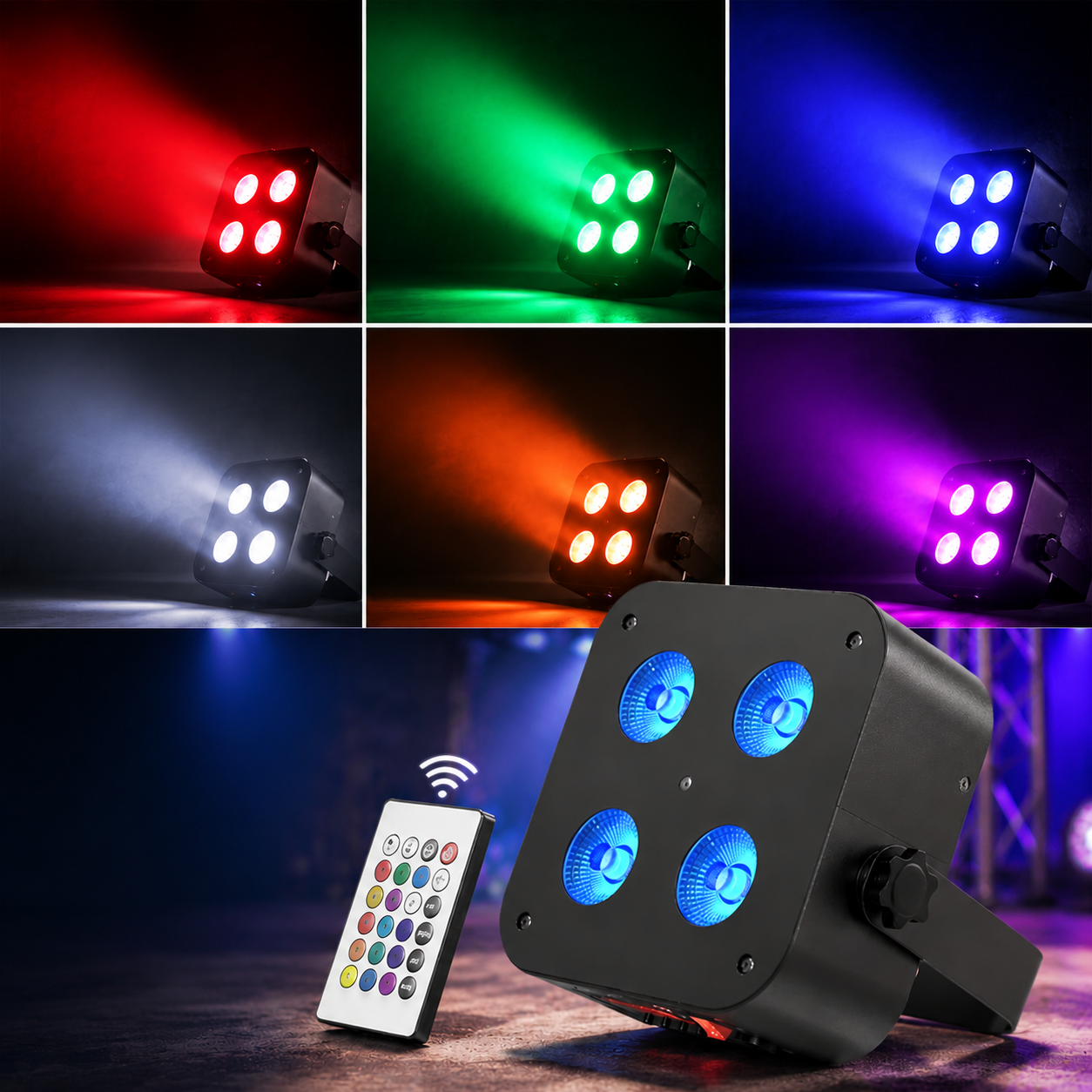 72W RGBWA UV APP Rechargeable PAR Lamp - P13