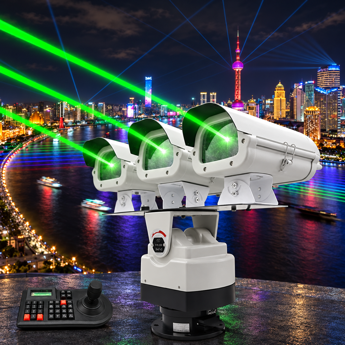 Programmable Three-Head Bird and Animal Repellent Laser Light - B45