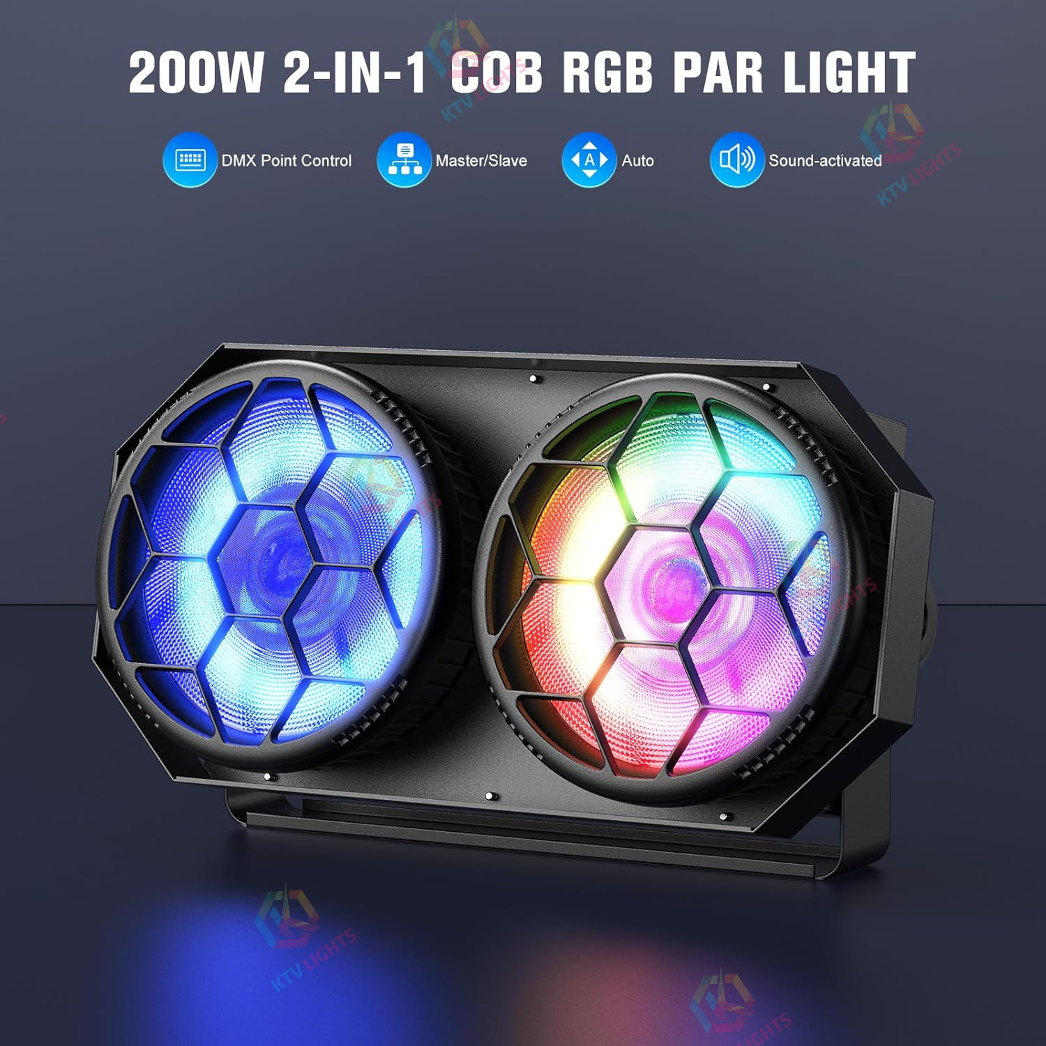 2x100W RGB LED COB PAR LED Flashing Lights - P65