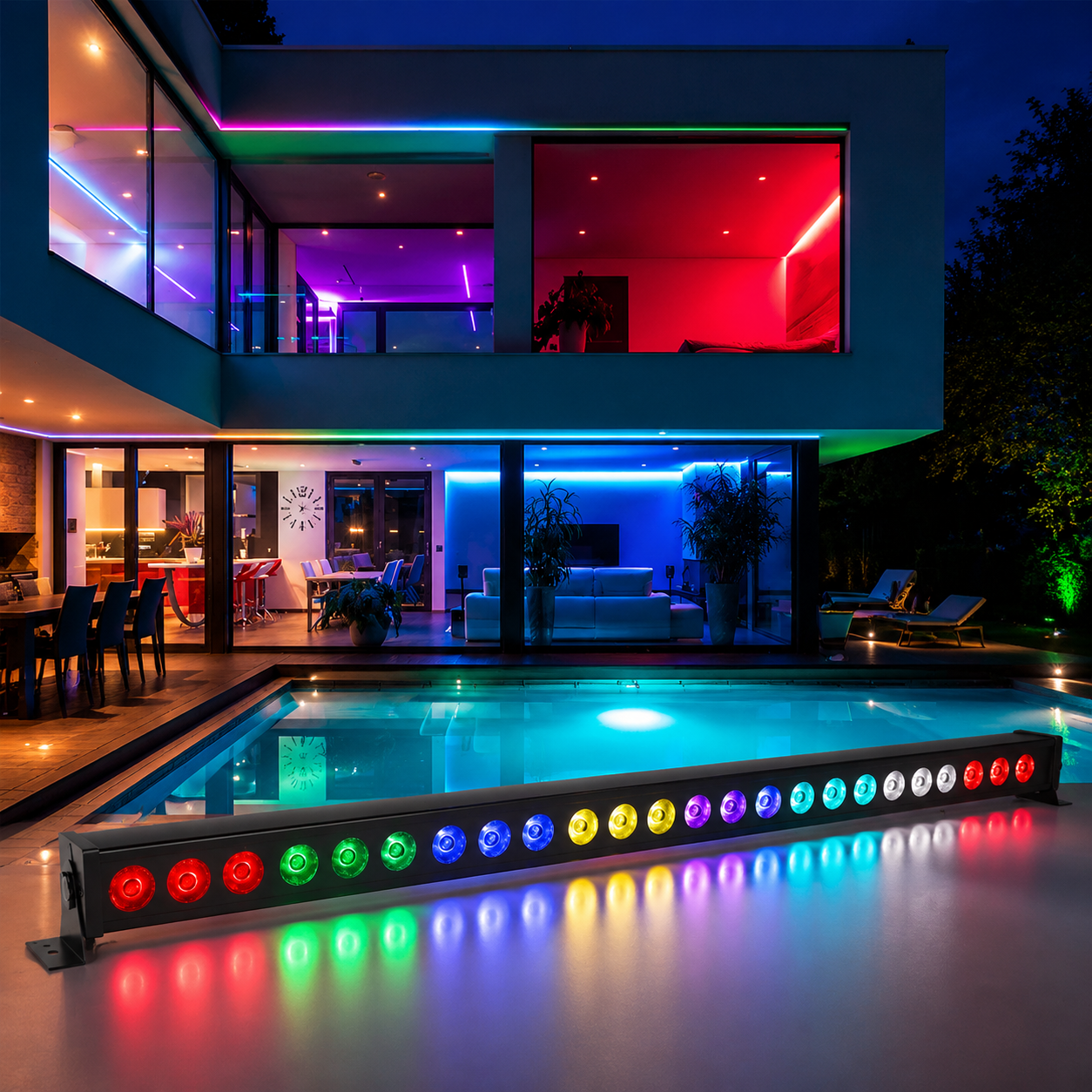 24*3W RGB wall washer light-X3