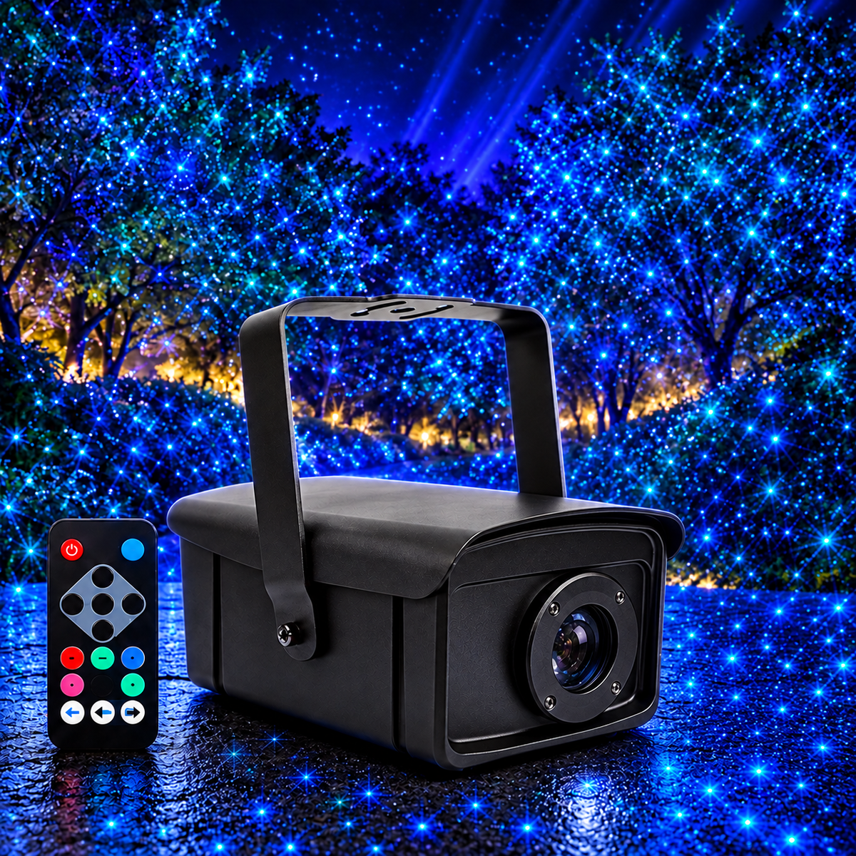 KTVLIGHTS RGB Outdoor Star Laser Projector with Remote -S67
