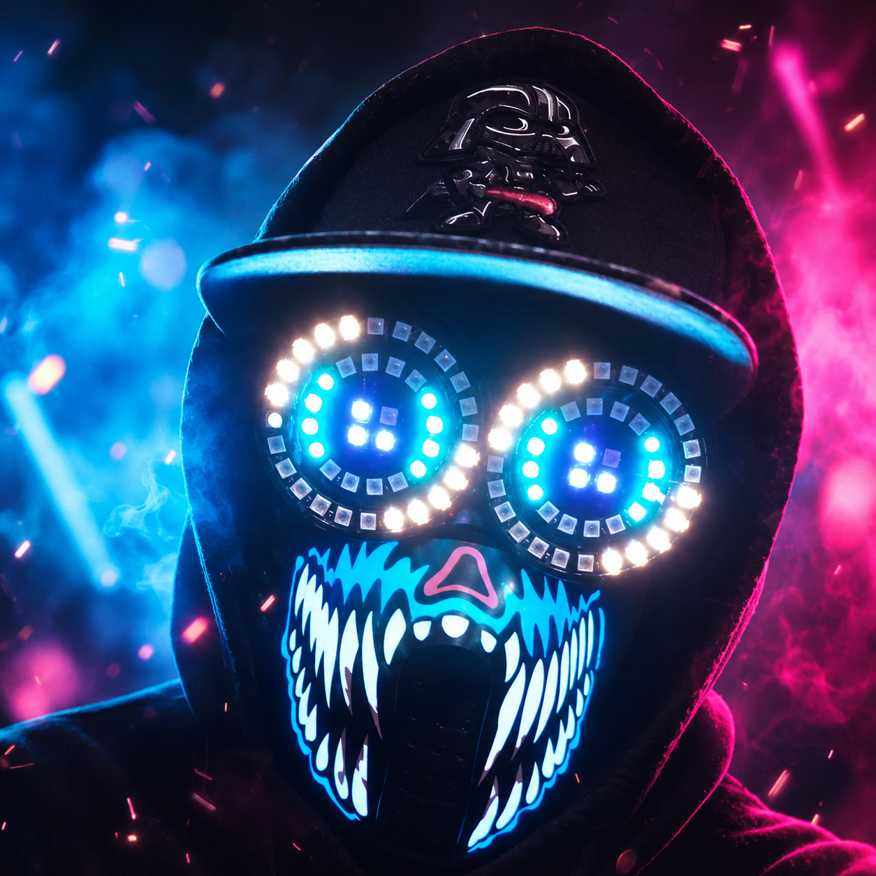 KTVLIGHTS REZZ Style LED Goggles for Rave Parties & DJ Shows-M57