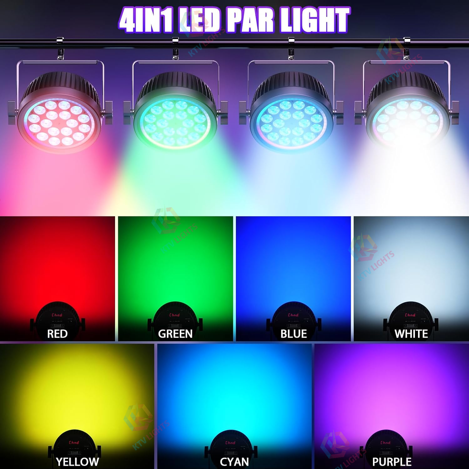 200W RGBW 4-in-1 Aluminum Fanless Silent Stage Light-P56