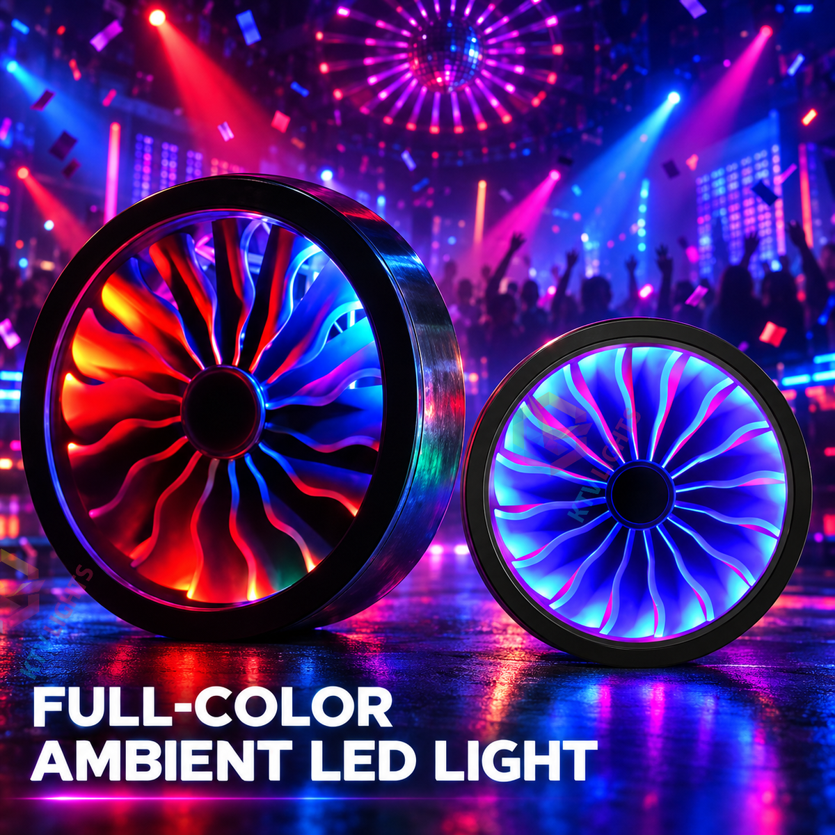 KTVLIGHTS 150W RGB DMX Aircraft Engine Fan Stage Light-X30