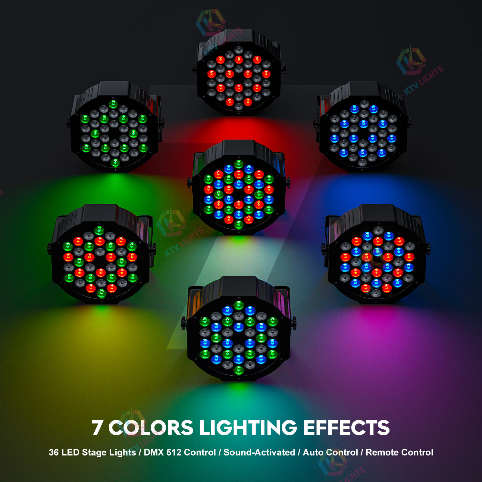 36-LED RGB Par Light DMX Stage Light-P57