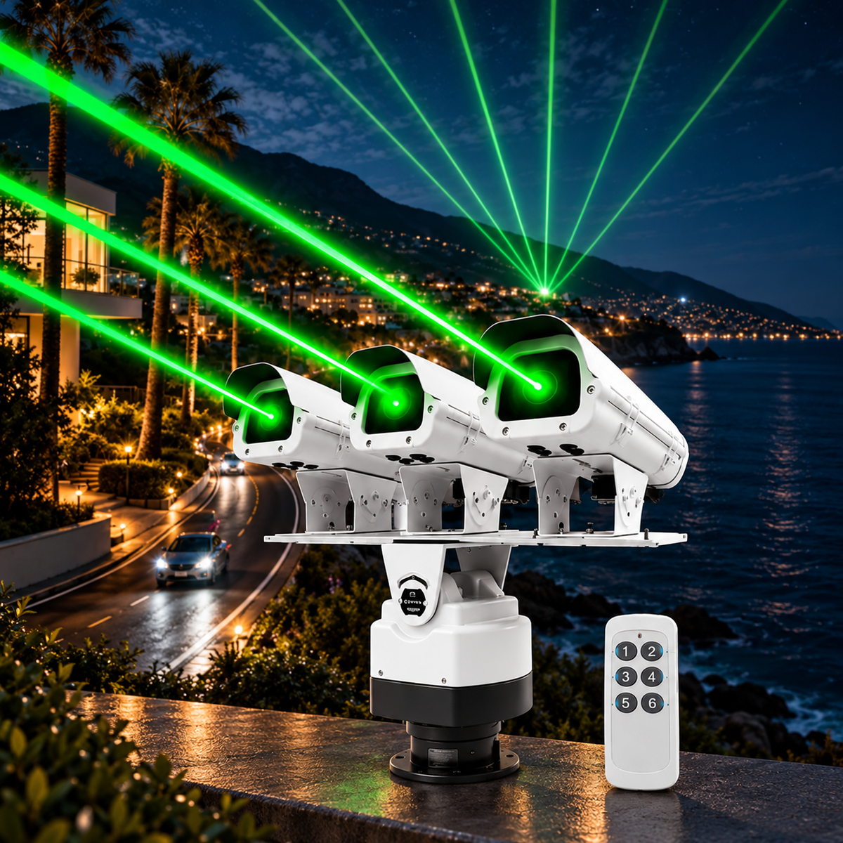 Programmable Triple-Head Landmark Outdoor Laser Light -B28