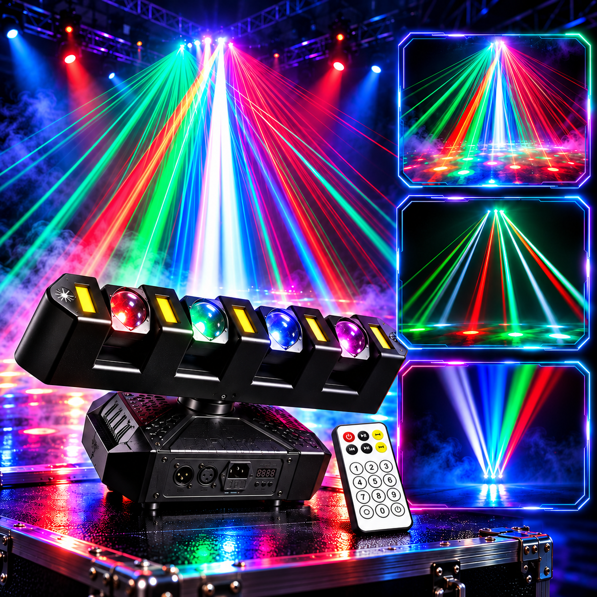 KTVLIGHTS Mini Four-Finger Sword Moving Head Laser Light-E115