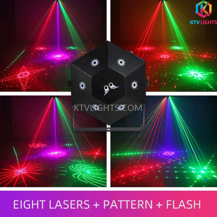 Luz laser de digitalização RGB 3 em 1 de 8 furos-B18