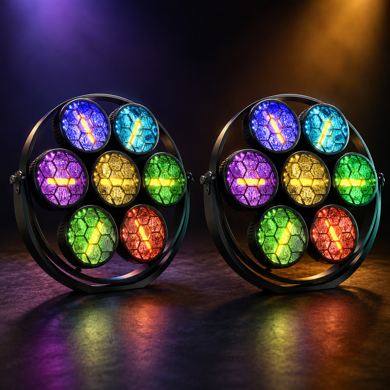 KTVLIGHTS 350W Retro RGB COB Stage Light 4-in-1 PAR Light-F3