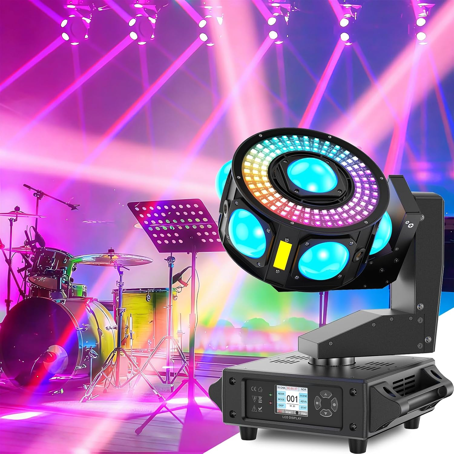 160W 4-in-1 Moving Head Light - E15
