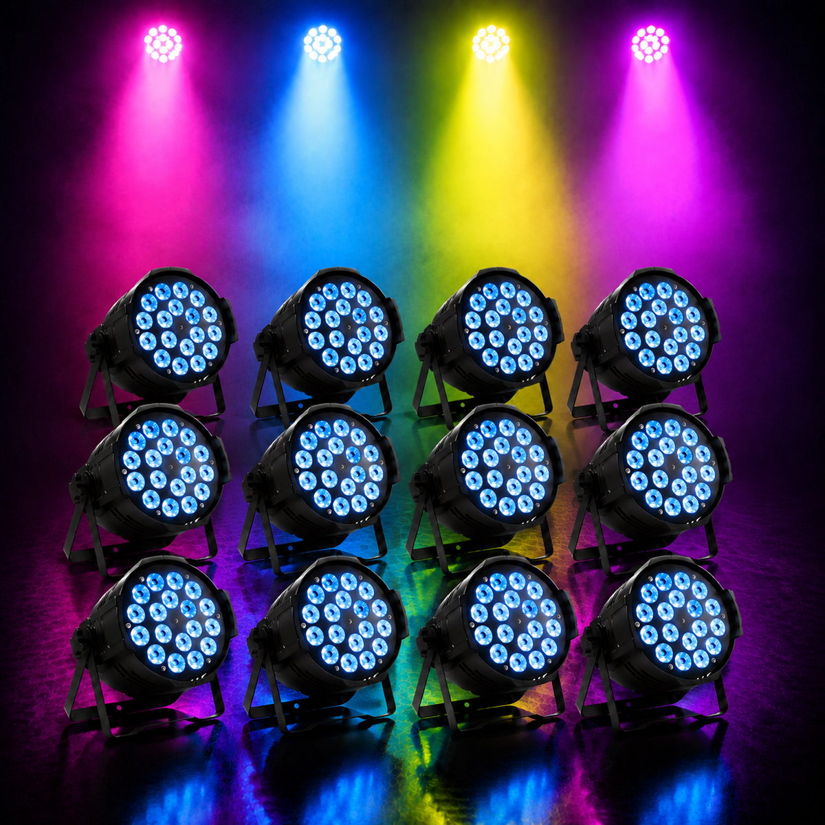 KTVLIGHTS 180W RGBW 4-in-1 LED PAR Light for DJ Stage Events-P3