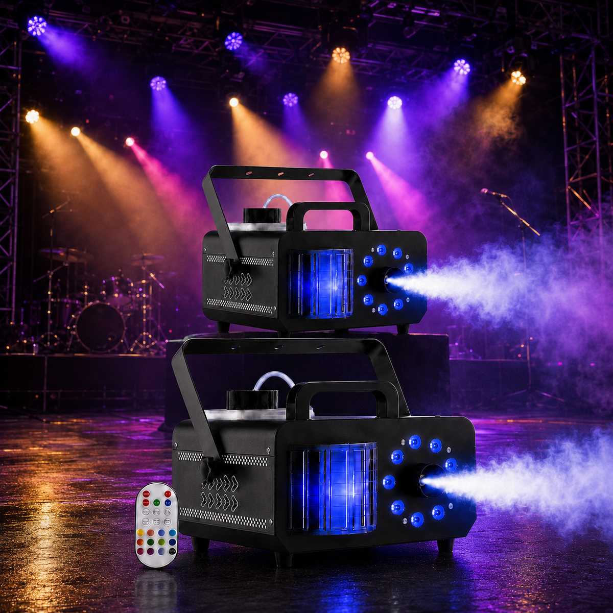 KTVLIGHTS 1200W 9-LED RGB Magic Ball Smoke Machine-Y7