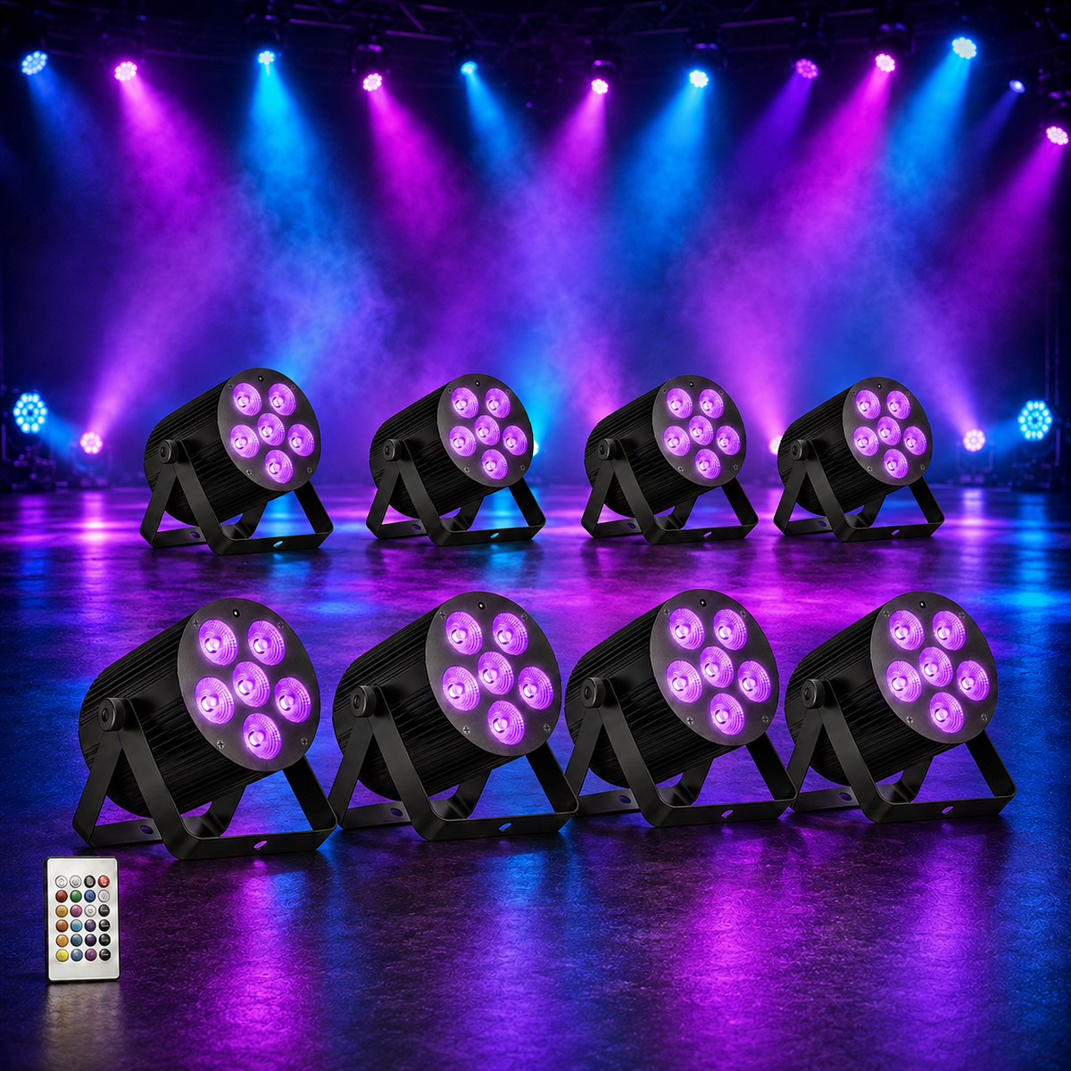 KTVLIGHTS 60W RGBWA UV Rechargeable LED Stage Light-P61