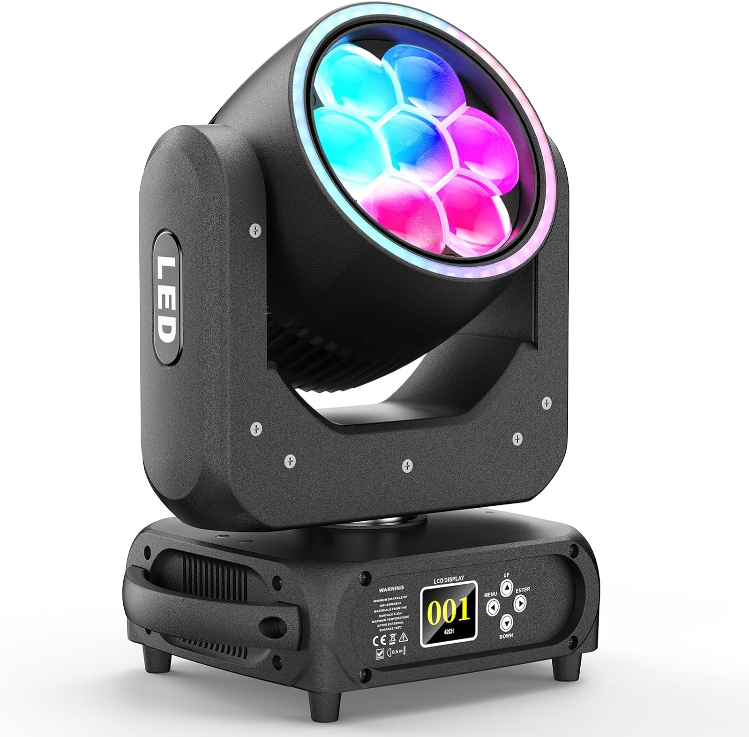 7x40W RGBW LED Zoom Moving Head Light - E63