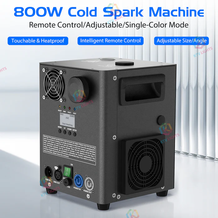 800W Cold Spark Machine with Flight Case - H2