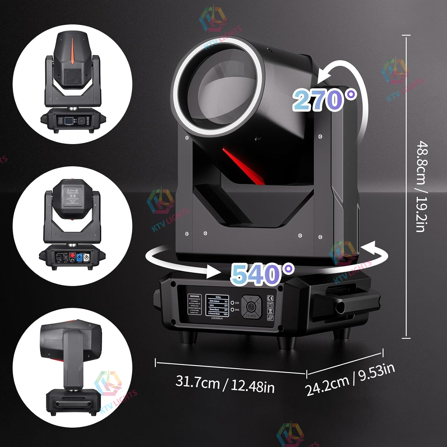 295W 15Gobos DMX512 Moving Head Light-E68