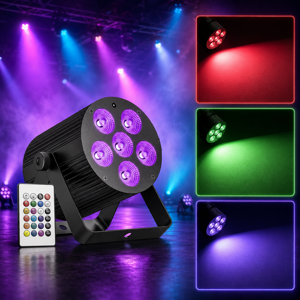 KTVLIGHTS 60W RGBWA UV Rechargeable LED Stage Light-P61