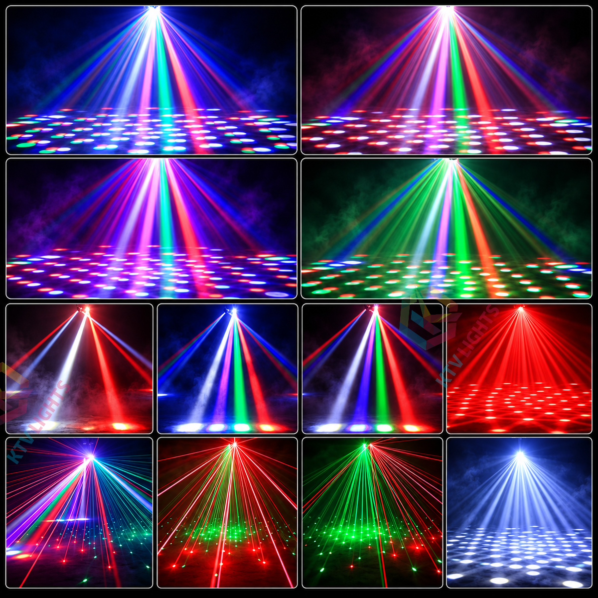 KTVLIGHTS 80W Mini Moving Head DJ Light, DMX512 RGBW Strobe-E102