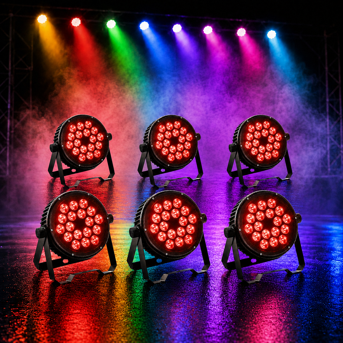KTVLIGHTS 18x10W 4-in-1 IP65 Waterproof LED PAR Light-P70