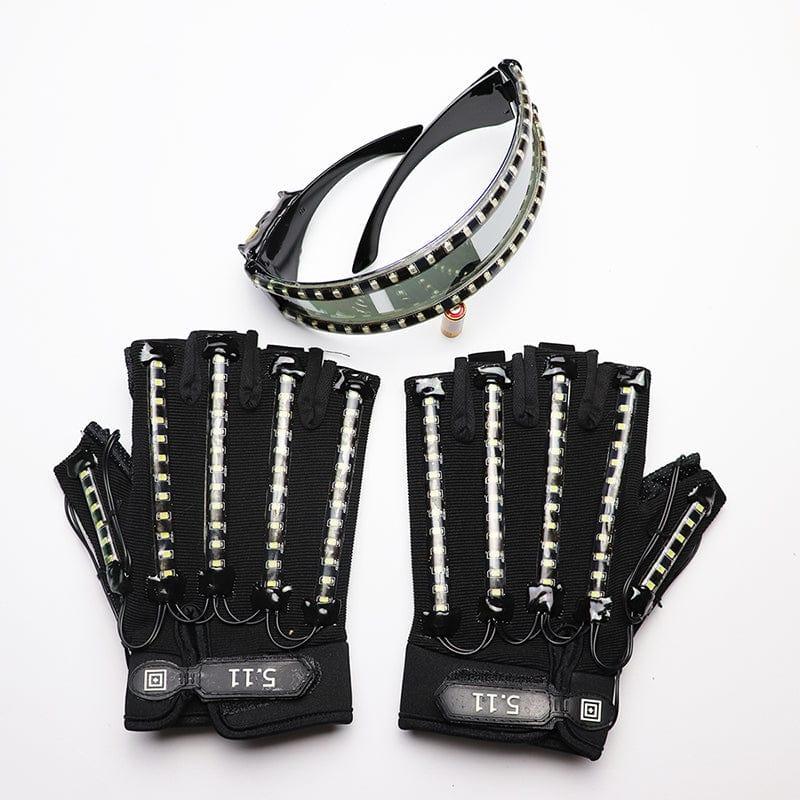 LED Gloves glasses set - Ktvlights