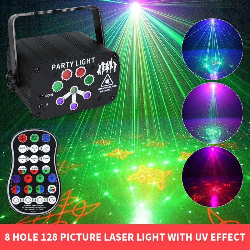 Rechargeable 8-hole mini laser light - Ktvlights