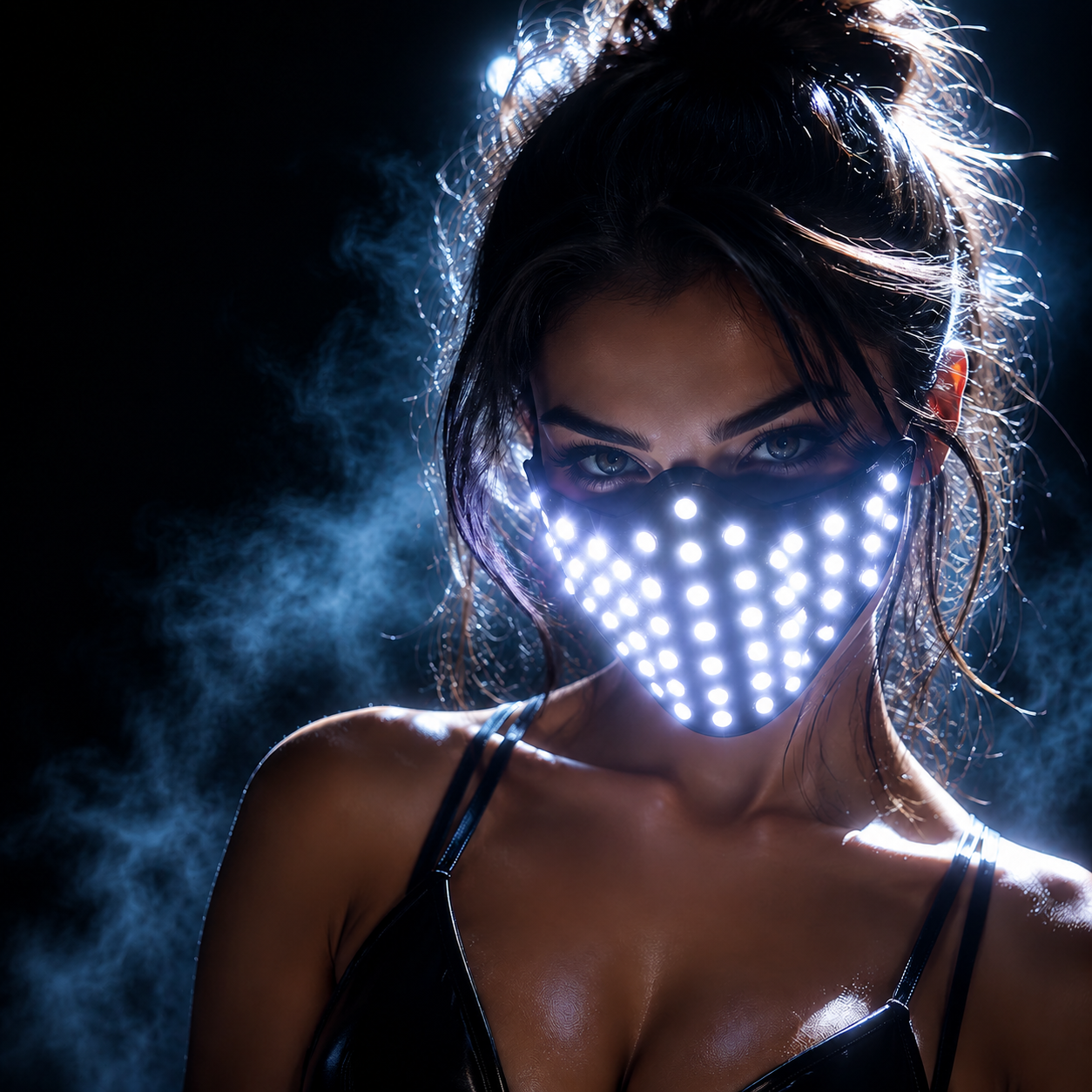 KTVLIGHTS Colorful LED Mask for Rave Parties & Festivals-M41