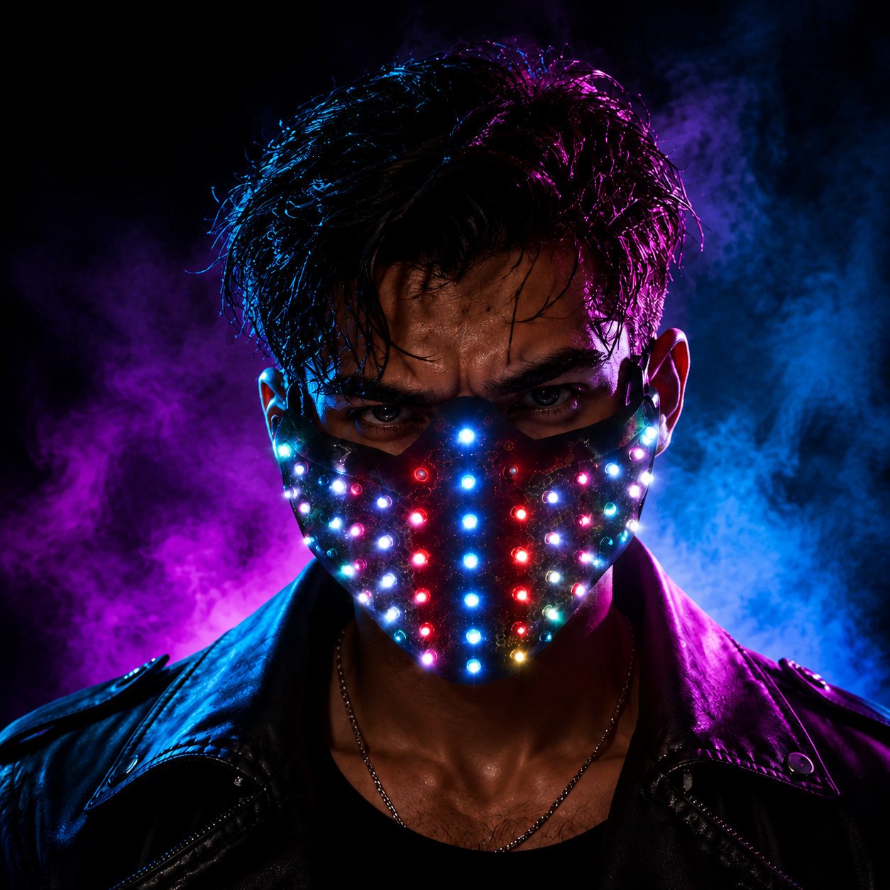 KTVLIGHTS Colorful LED Mask for Rave Parties & Festivals-M41