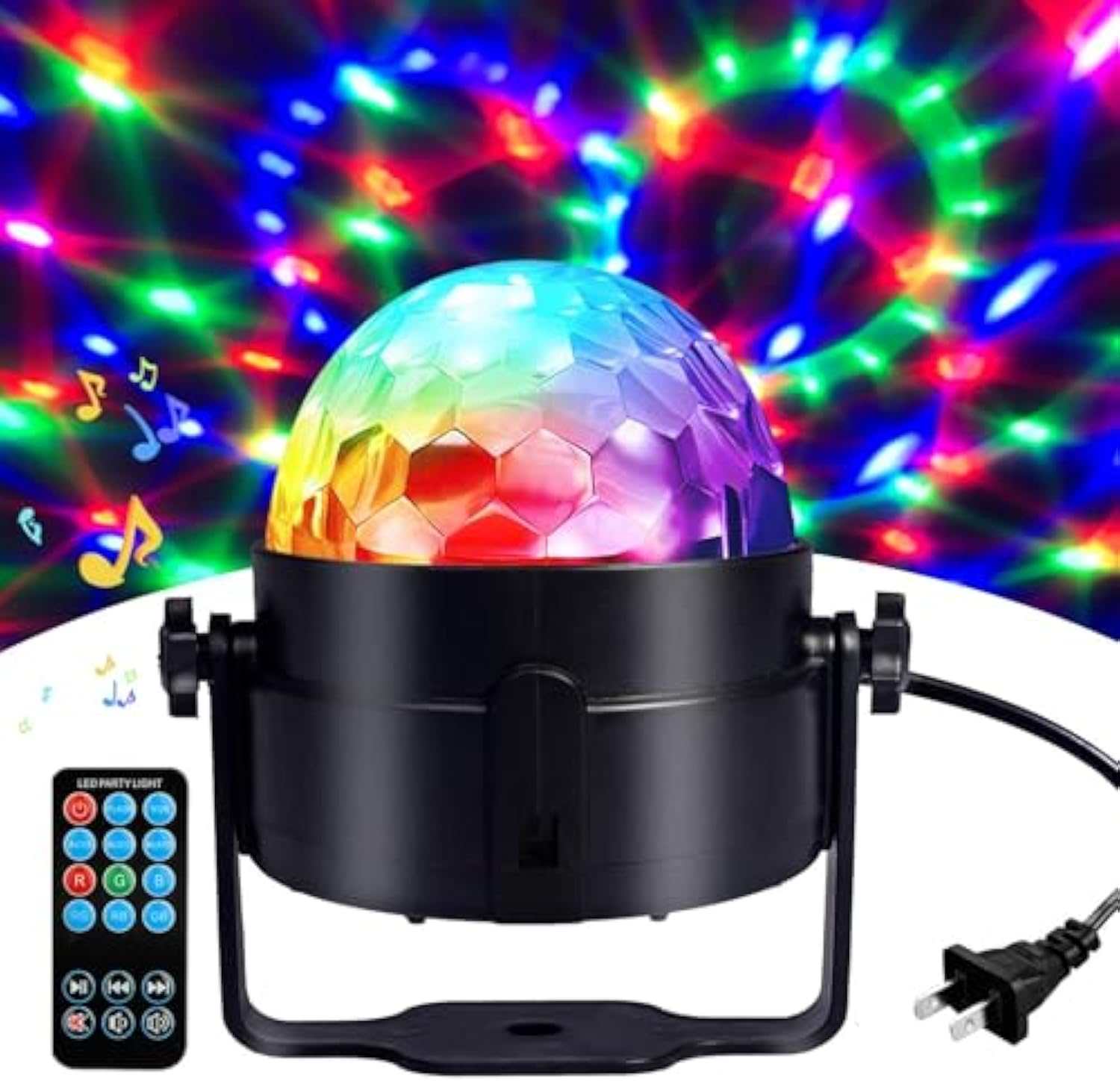 Remote control voice controlled RGB party light-C21