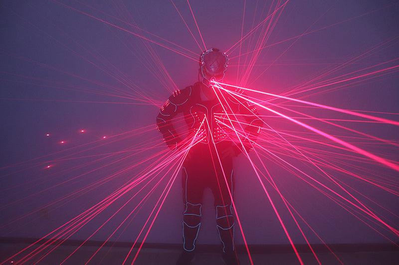 New Red Laser Robot Suit Laser Fiber Optic 2 in 1 - Ktvlights
